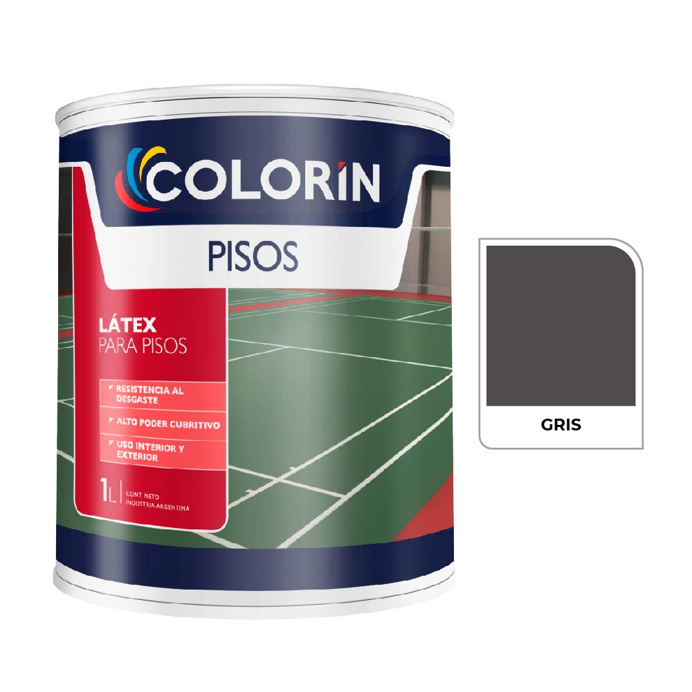 Colorin Pisos Gris  1 L
