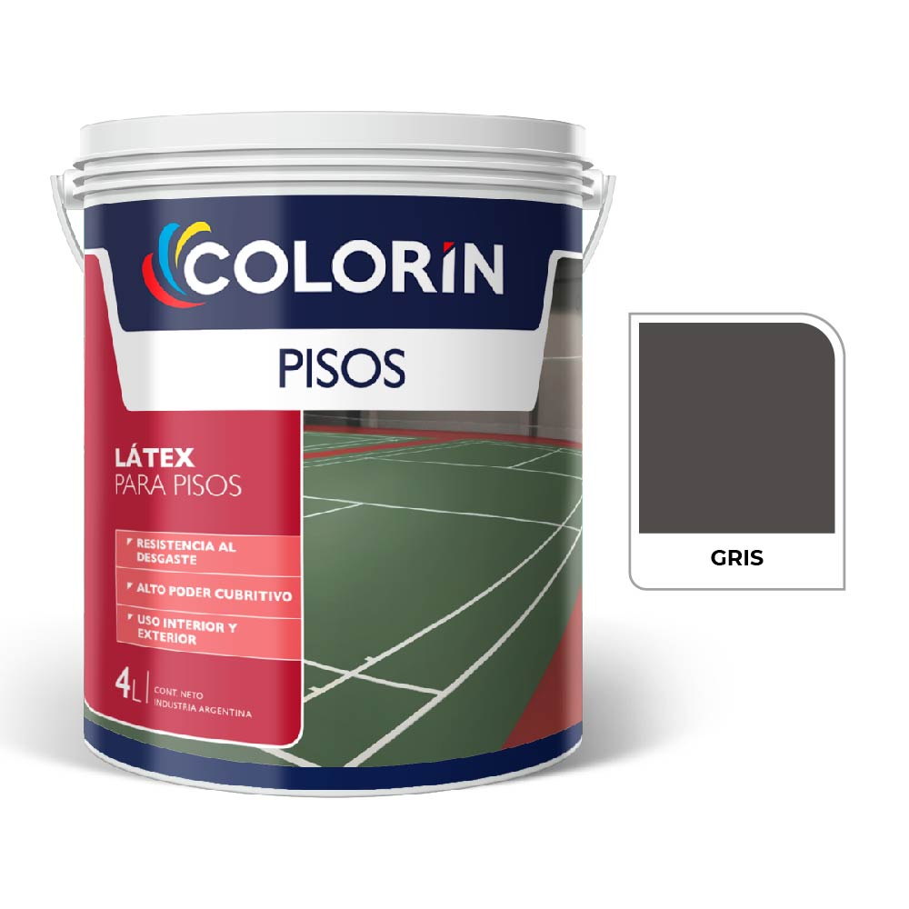 Colorin Pisos Gris  4 L