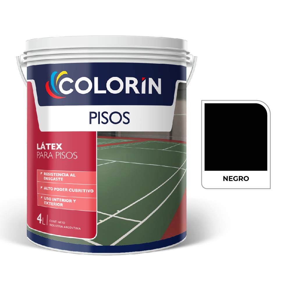 Colorin Pisos Negro  4 L