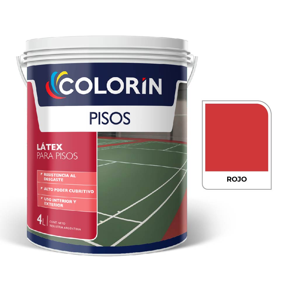 Colorin Pisos Rojo  4 L