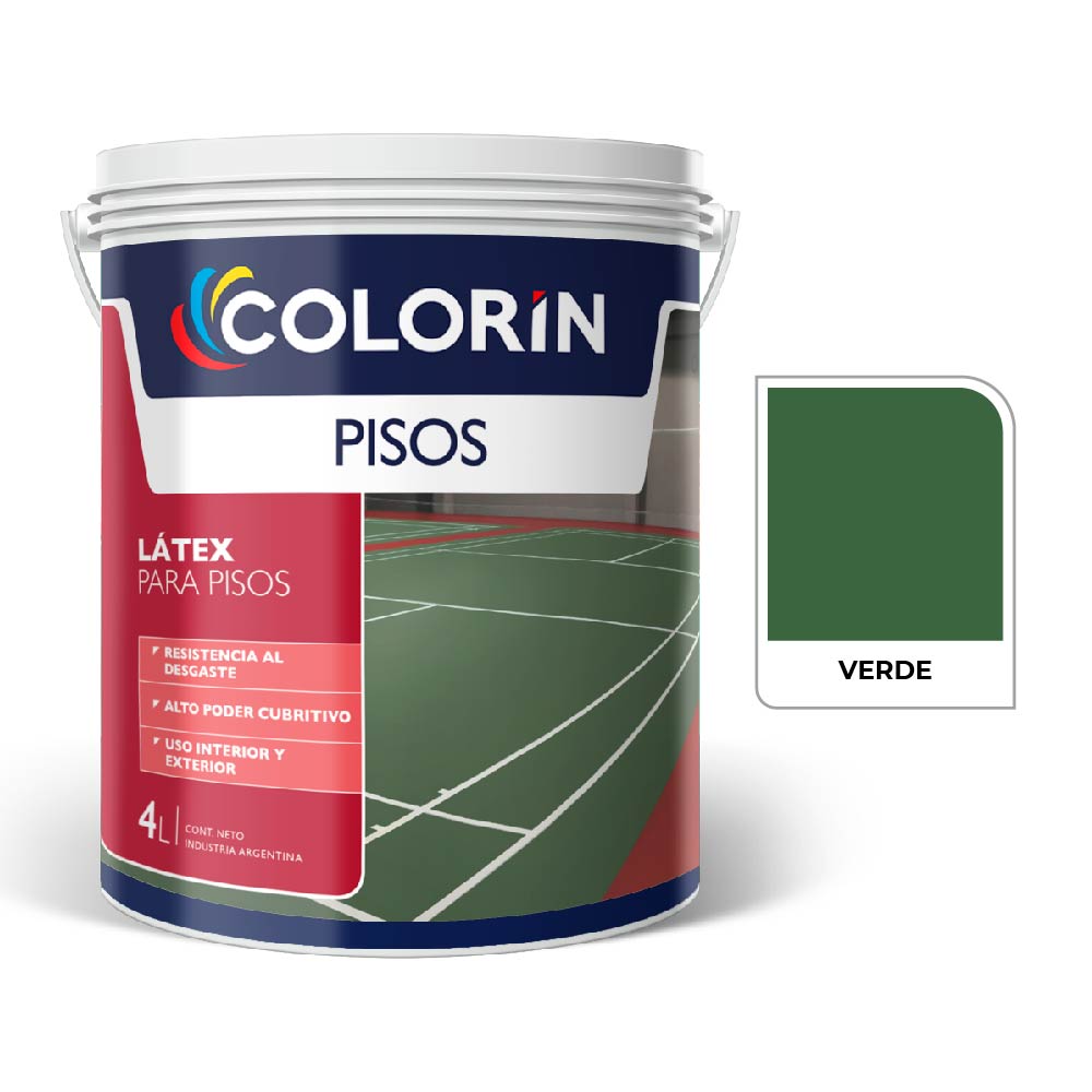 Colorin Pisos Verde  4 L