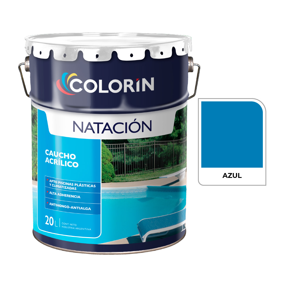 Natacion Caucho Acrilico Azul 20 L