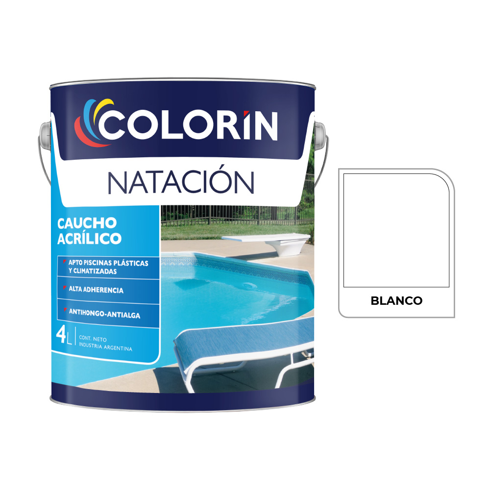 Natacion Caucho Acrilico Blanco  4 L