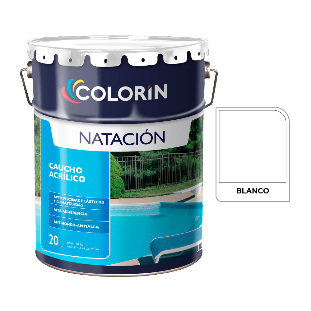 Natacion Caucho Acrilico Blanco 20 L