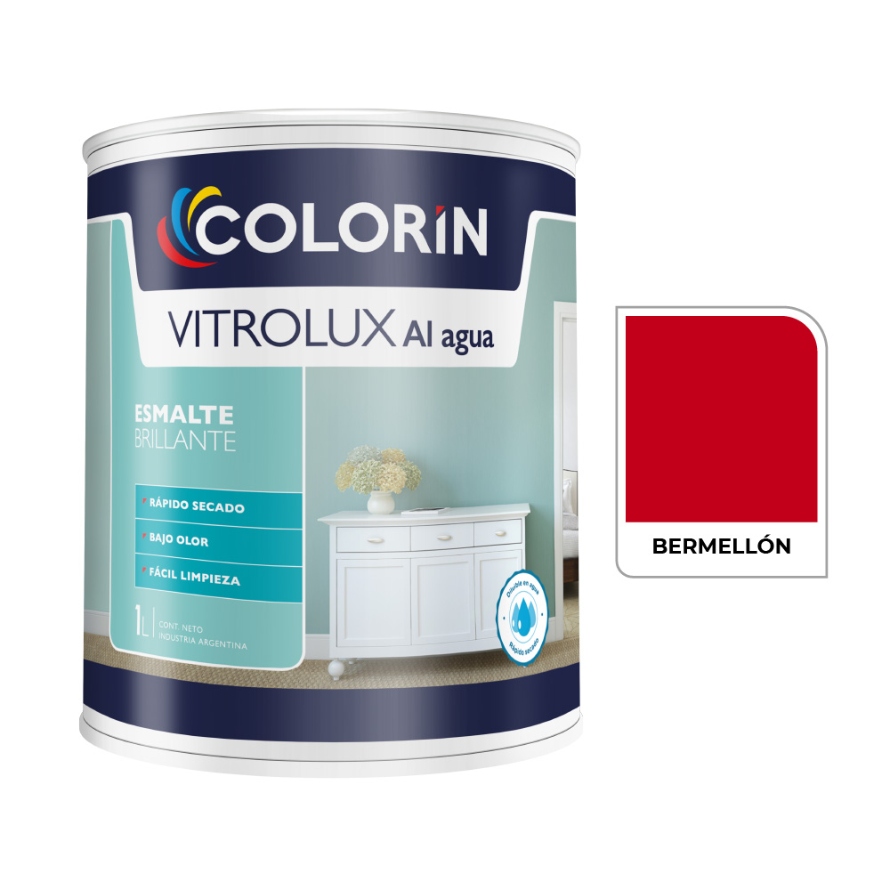 Vitrolux al Agua Brill Bermellon  1 L