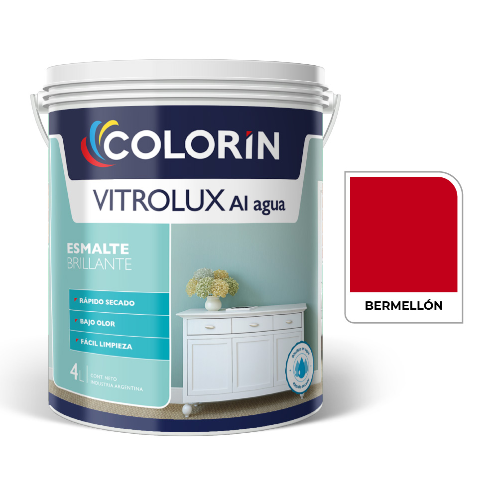 Vitrolux al Agua Brill Bermellon  4 L