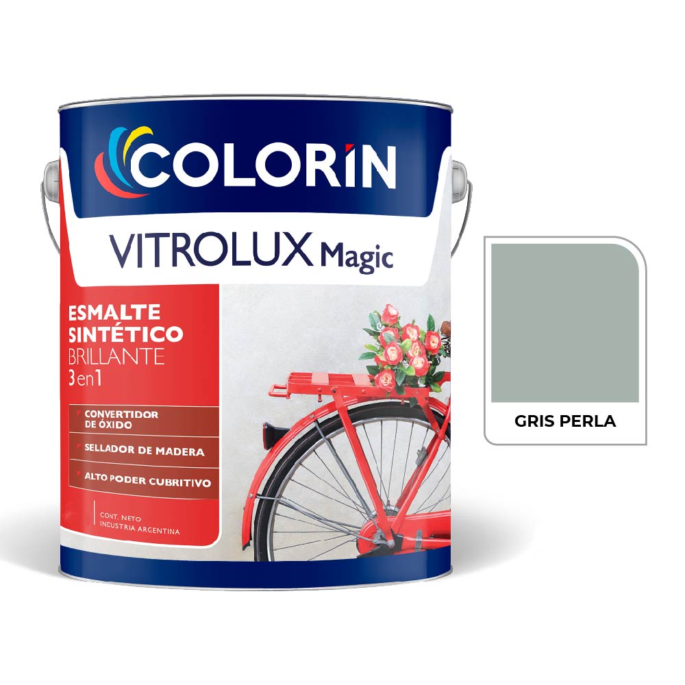 Vitrolux 3 en 1 Brill Gris Perla  4 L