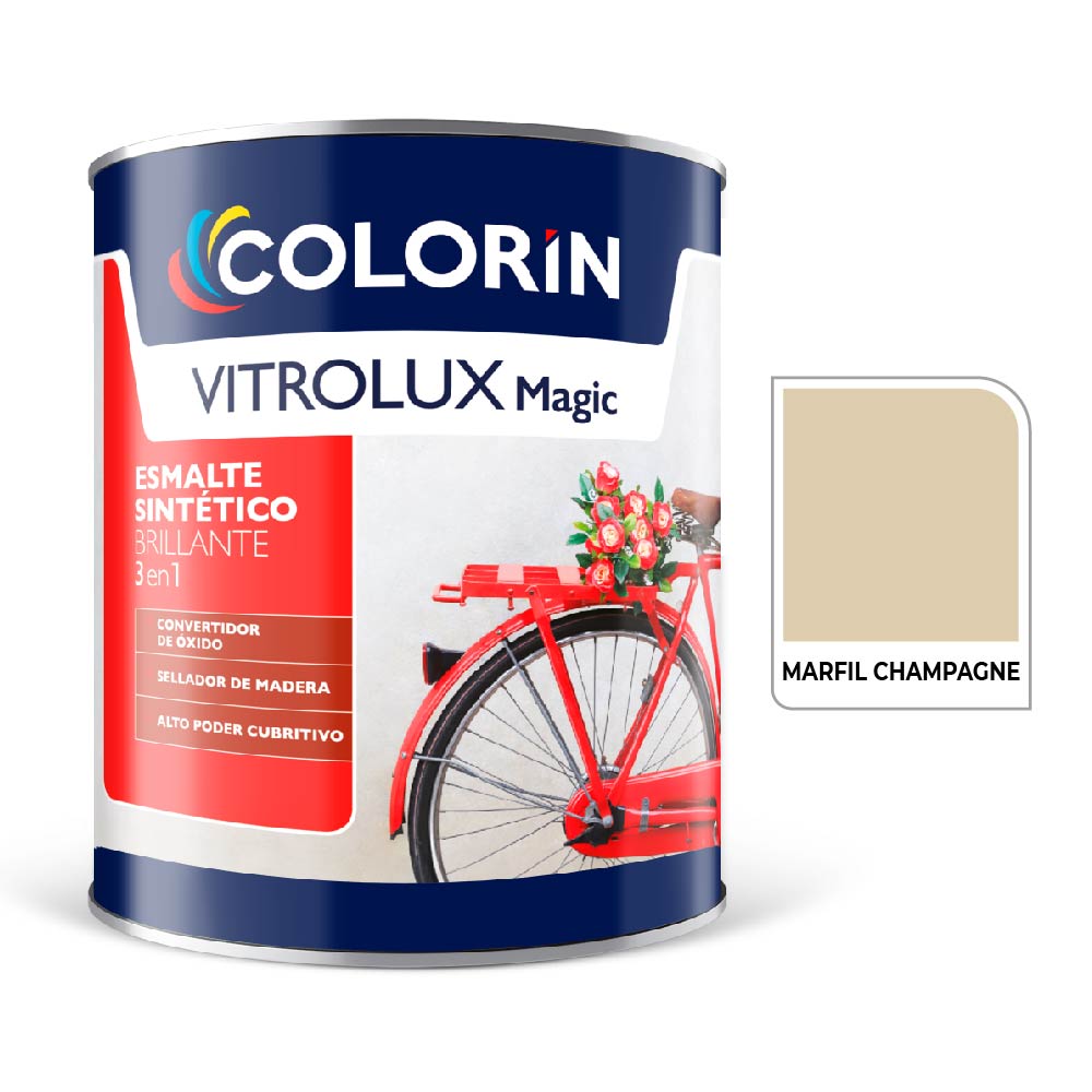 Vitrolux 3 en 1 Brill Marfil Champ.  1 L