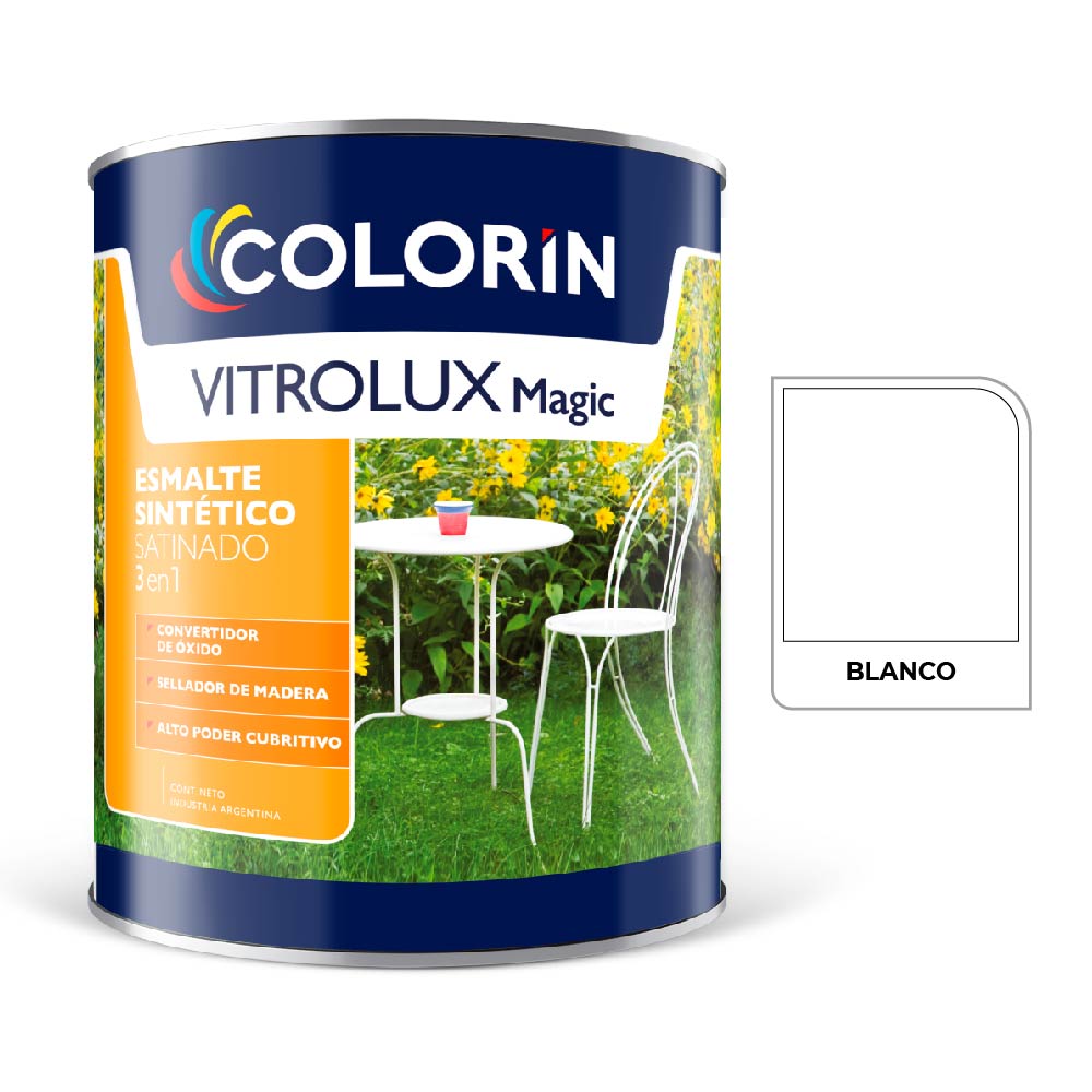 Vitrolux 3 en 1 Satin Blanco  0.5 L