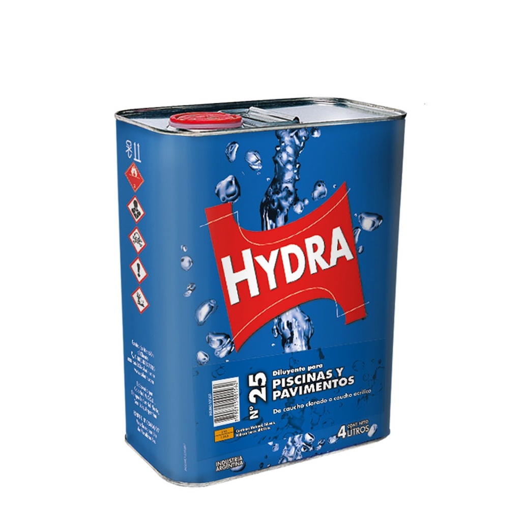 Hydra Diluyente Nº 25 Piscinas  4 L