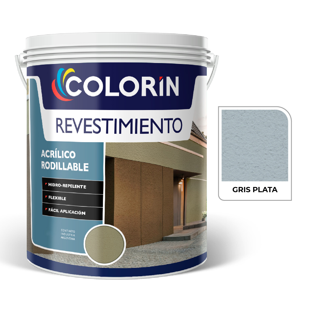 Colorin Rev. Acrilico Rod. Gris Plata  5 Kg