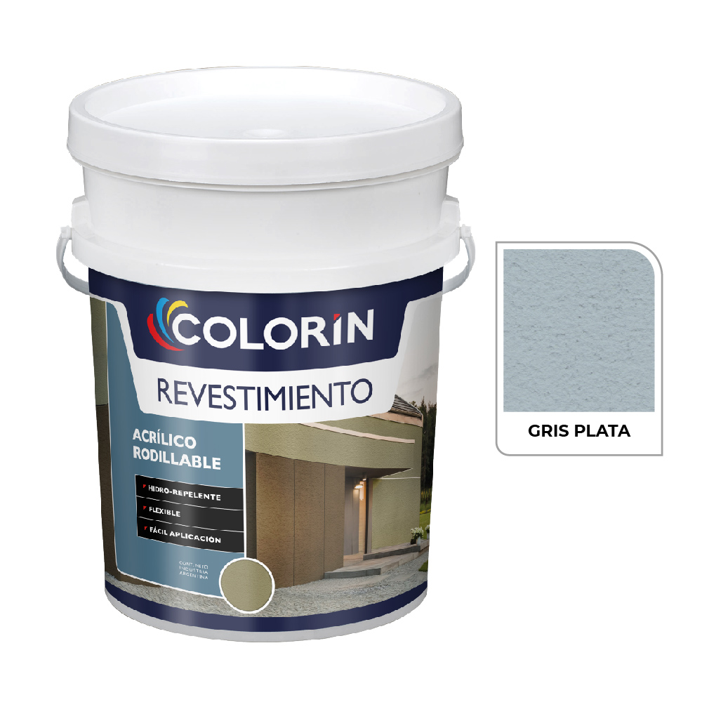 Rev. Acrilico Rodillable Gris Plata 25 Kg