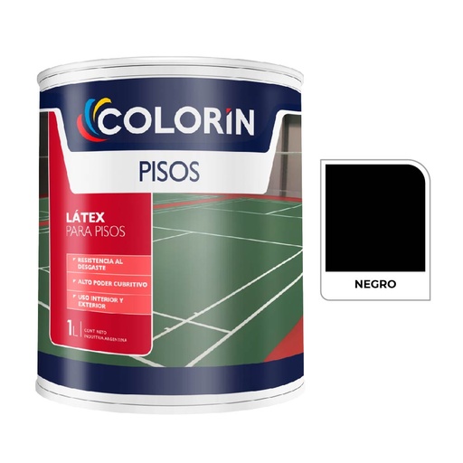 [75685] Colorin Pisos Negro  1 L