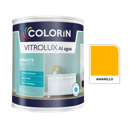 [71055] Vitrolux al Agua Brill Amarillo  1 L
