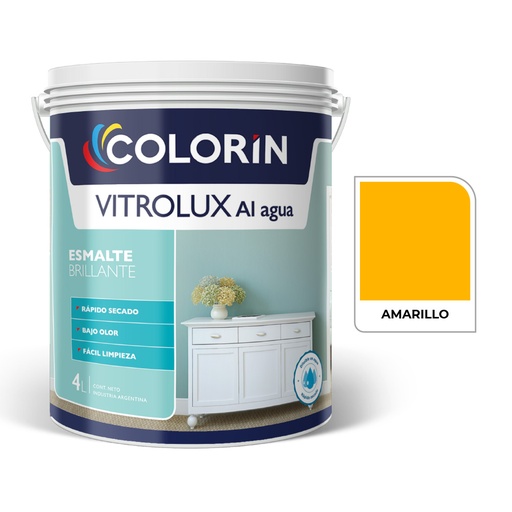 [71057] Vitrolux al Agua Brill Amarillo  4 L