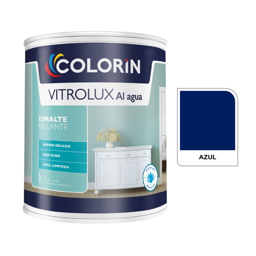 [71075] Vitrolux al Agua Brill Azul  1 L