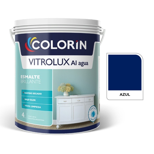 [71077] Vitrolux al Agua Brill Azul  4 L