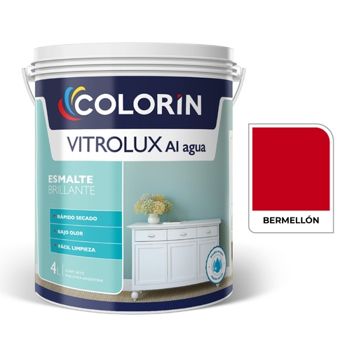[71087] Vitrolux al Agua Brill Bermellon  4 L