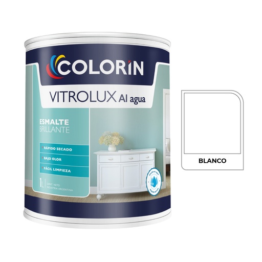 [71025] Vitrolux al Agua Brill Blanco  1 L