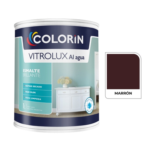 [71045] Vitrolux al Agua Brill Marron  1 L