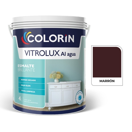 [71047] Vitrolux al Agua Brill Marron  4 L