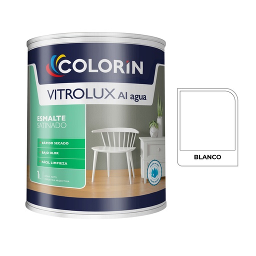 [71005] Vitrolux al Agua Satin Blanco  1 L
