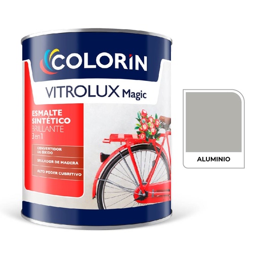 [70215] Vitrolux 3 en 1 Brill Aluminio  1 L