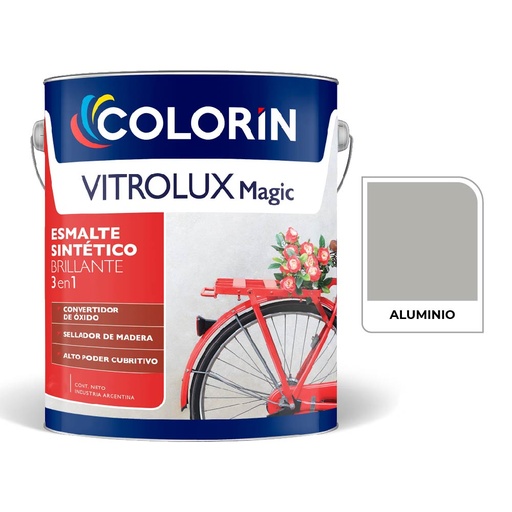 [70217] Vitrolux 3 en 1 Brill Aluminio  4 L