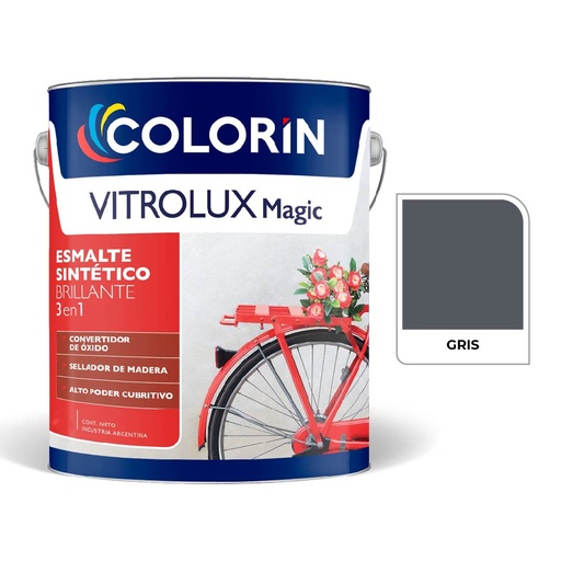 [70047] Vitrolux 3 en 1 Brill Gris  4 L
