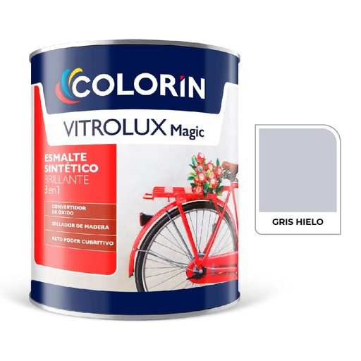 [70095] Vitrolux 3 en 1 Brill Gris Hielo  1 L
