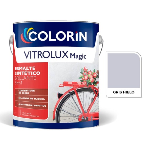 [70097] Vitrolux 3 en 1 Brill Gris Hielo  4 L
