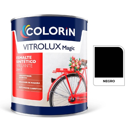 [70035] Vitrolux 3 en 1 Brill Negro  1 L
