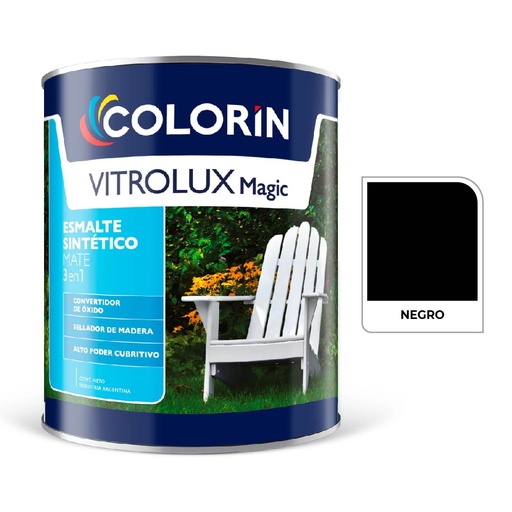 [70255] Vitrolux 3 en 1 Mate Negro  1 L