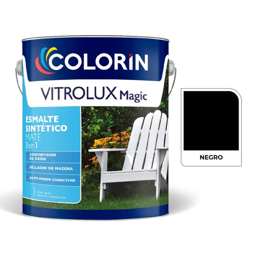 [70257] Vitrolux 3 en 1 Mate Negro  4 L