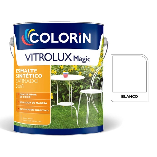 [70227] Vitrolux 3 en 1 Satin Blanco  4 L