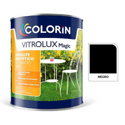 [70235] Vitrolux Magic Satin Negro  1 L