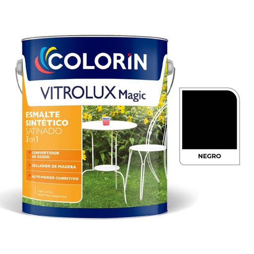 [70237] Vitrolux Magic Satin Negro  4 L